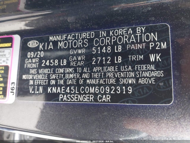 KIA Stinger Gt1 2021 KNAE45LC0M6092319 Image 9