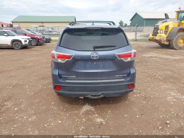 45999262 :رقم المزاد ، 5TDDKRFH8FS098830 vin ، 2015 Toyota Highlander Limited V6 مزاد بيع