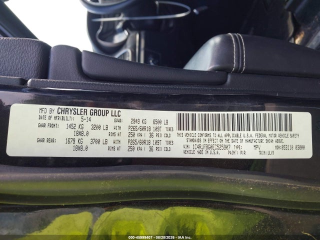 45999407 :رقم المزاد ، 1C4RJFBG0EC525907 vin ، 2014 Jeep Grand Cherokee Limited مزاد بيع