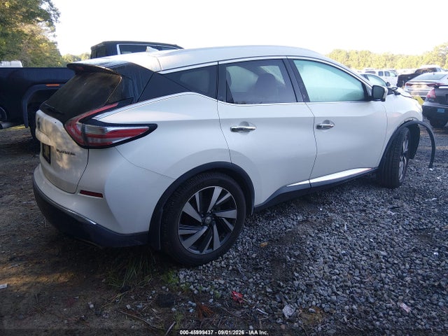 2015 Nissan Murano Platinum მანქანა იყიდება აუქციონზე, vin: 5N1AZ2MG2FN218235, აუქციონის ნომერი: 45999437