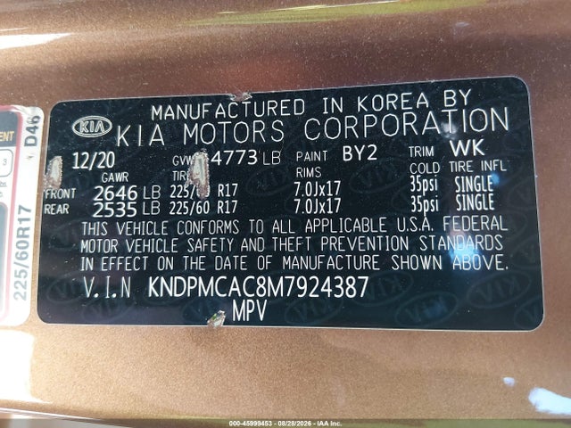 KIA Sportage Lx 2021 KNDPMCAC8M7924387 Image 9
