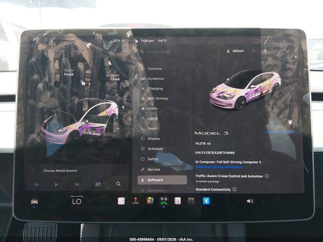 Aukcja sprzedaży 2022 Tesla Model 3 Rear-wheel Drive, vin: 5YJ3E1EA2NF314666, numer aukcji: 45999484