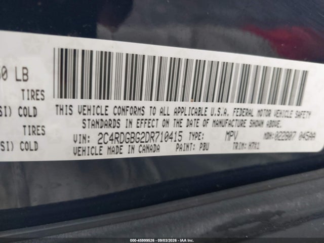 Aukcja sprzedaży 2013 Dodge Grand Caravan American Value Pkg, vin: 2C4RDGBG2DR710415, numer aukcji: 45999526