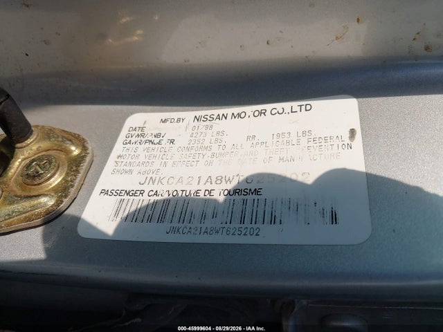Продаж на аукціоні авто 1998 Infiniti I30 Standard/touring, vin: JNKCA21A8WT625202, номер лоту: 45999604