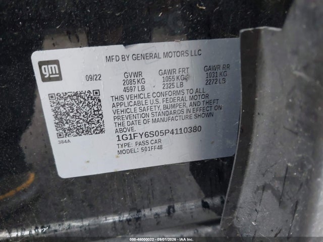 Продаж на аукціоні авто 2023 Chevrolet Bolt Euv Fwd Lt, vin: 1G1FY6S05P4110380, номер лоту: 46000022