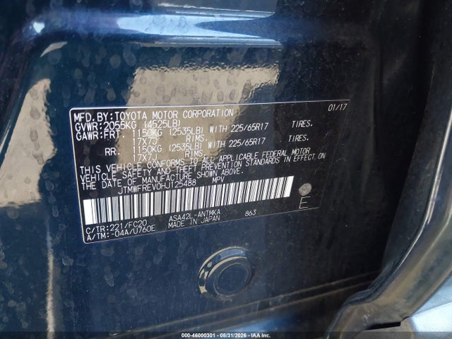 Toyota Rav4 Xle 2017 JTMWFREV0HJ125488 Image 9