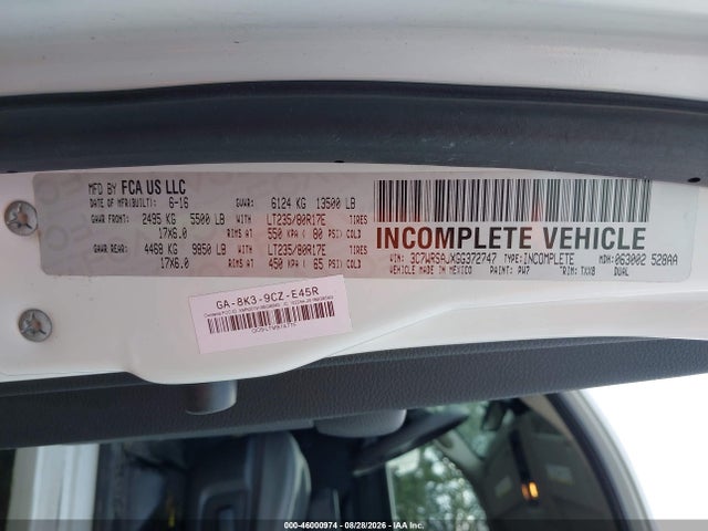 RAM 3500 Chassis Tradesman/slt 2016 3C7WRSAJXGG372747 Image 9