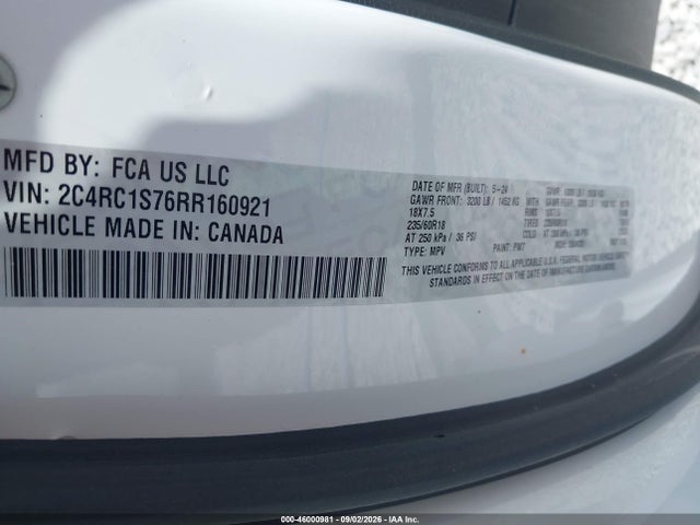 Aukcja sprzedaży 2024 Chrysler Pacifica Hybrid S Appearance Pkg, vin: 2C4RC1S76RR160921, numer aukcji: 46000981
