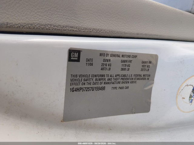 46001029 :رقم المزاد ، 1G4HP57257U159498 vin ، 2007 Buick Lucerne Cx مزاد بيع