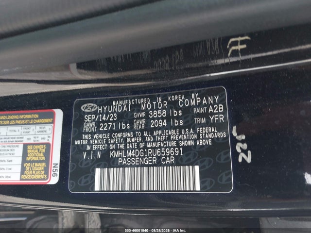 Продаж на аукціоні авто 2024 Hyundai Elantra Sel, vin: KMHLM4DG1RU659691, номер лоту: 46001040