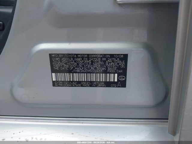 Продаж на аукціоні авто 2009 Lexus Is 350, vin: JTHBE262095022433, номер лоту: 46001259