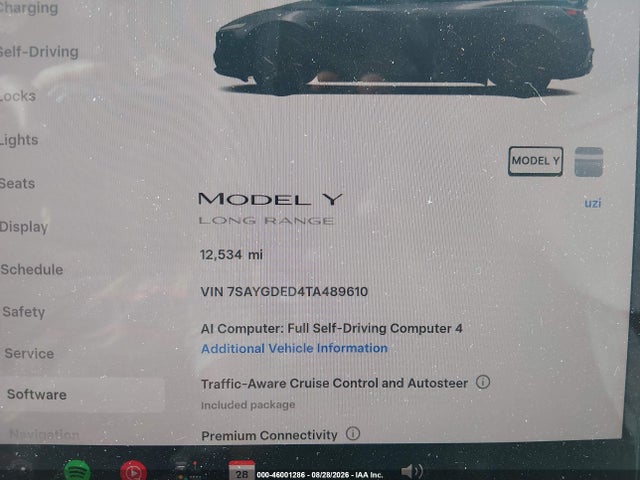 Продажа на аукционе авто 2026 Tesla Model Y Premium Rear-wheel Drive/rear-wheel Drive, vin: 7SAYGDED4TA489610, номер лота: 46001286