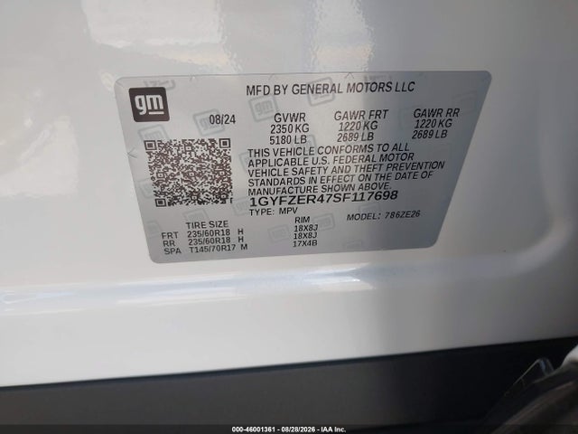 Продажа на аукционе авто 2025 Cadillac Xt4 Fwd Sport, vin: 1GYFZER47SF117698, номер лота: 46001361