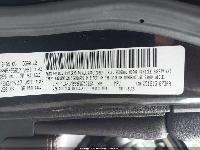 Продаж на аукціоні авто 2015 Jeep Cherokee Trailhawk, vin: 1C4PJMBS3FW717354, номер лоту: 46001421
