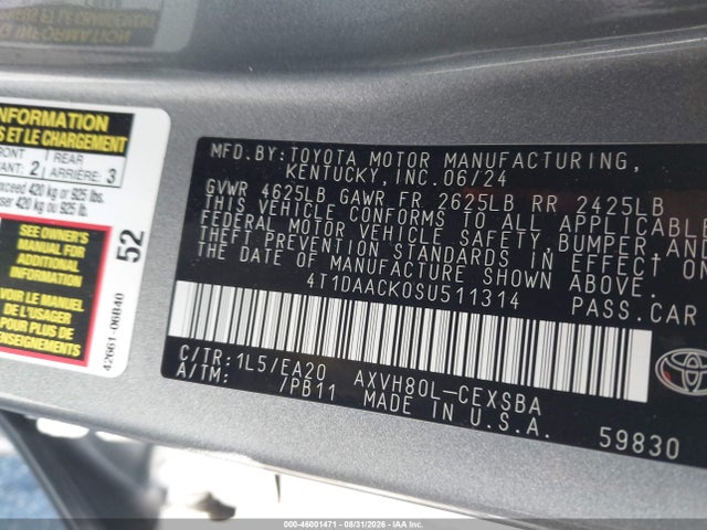 Toyota CAMRY SE 2025 4T1DAACK0SU511314 Image 9