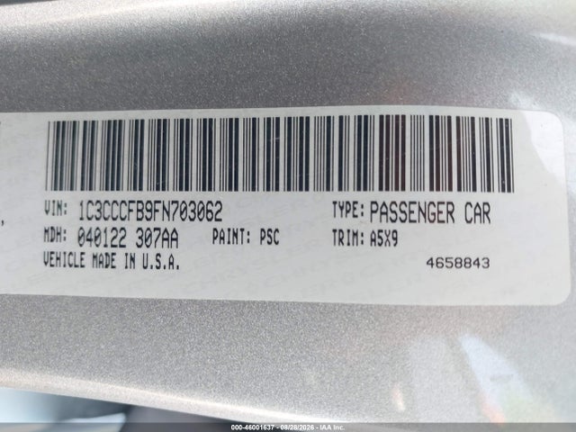 Aukcja sprzedaży 2015 Chrysler 200 Lx, vin: 1C3CCCFB9FN703062, numer aukcji: 46001637