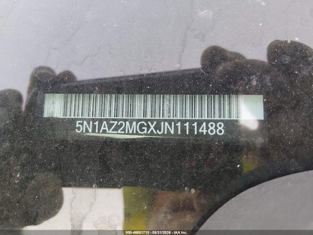Nissan MURANO S 2018 5N1AZ2MGXJN111488 Image 9