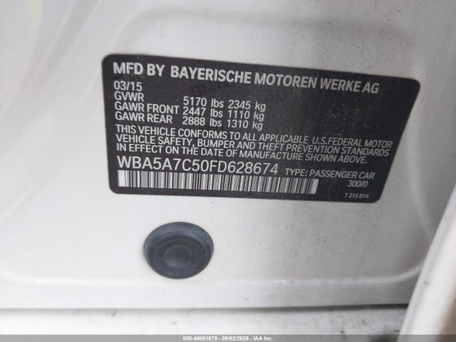 Продажа на аукционе авто 2015 Bmw 528i Xdrive, vin: WBA5A7C50FD628674, номер лота: 46001879
