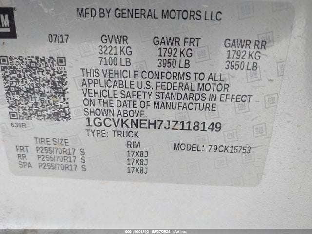 Chevrolet Silverado 1500 Wt 2018 1GCVKNEH7JZ118149 Image 9