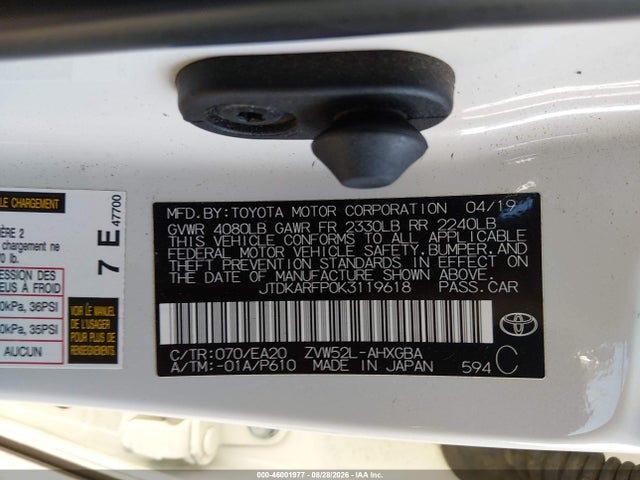 Toyota Prius Prime Premium 2019 JTDKARFP0K3119618 Image 9