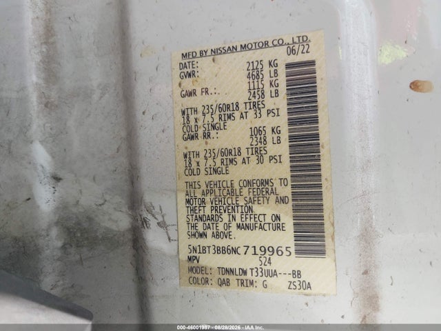 Nissan Rogue Sv Intelligent Awd 2022 5N1BT3BB6NC719965 Image 9