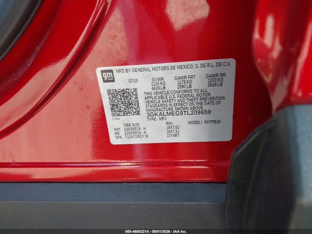Продажа на аукционе авто 2026 Gmc Terrain Fwd Elevation, vin: 3GKALMEG9TL209659, номер лота: 46002214