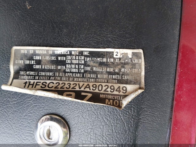 Продажа на аукционе авто 1997 Honda Gl1500 Se12, vin: 1HFSC2232VA902949, номер лота: 46002266