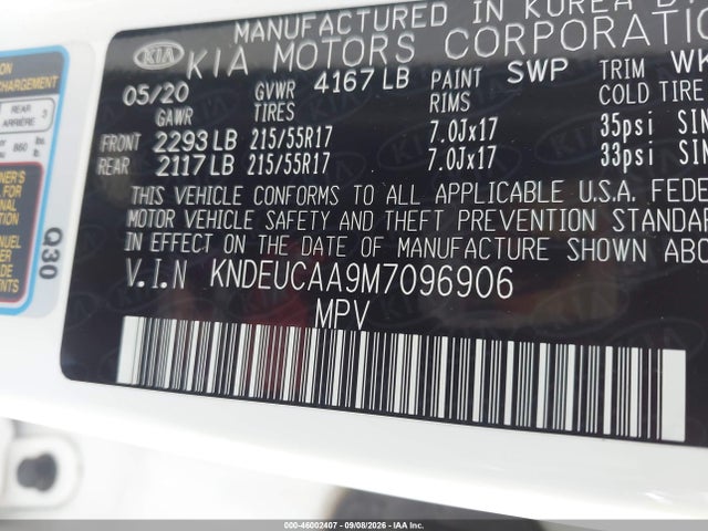 46002407 :رقم المزاد ، KNDEUCAA9M7096906 vin ، 2021 Kia Seltos S مزاد بيع