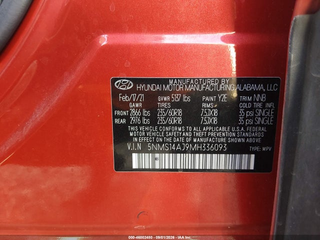 Hyundai Santa Fe Se 2021 5NMS14AJ9MH336093 Image 9