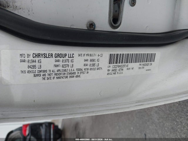 46002568 :رقم المزاد ، 1C3CDFBAXDD297145 vin ، 2013 Dodge Dart Sxt مزاد بيع