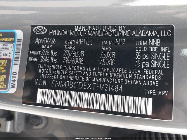 Hyundai TUCSON SEL 2026 5NMJBCDEXTH721484 Image 9