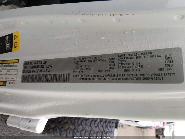 Aukcja sprzedaży 2024 Jeep Wrangler 4xe Rubicon 4xe, vin: 1C4RJXR67RW155272, numer aukcji: 46002675