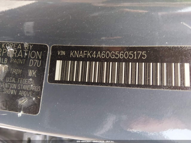 Продажа на аукционе авто 2016 Kia Forte Lx, vin: KNAFK4A60G5605175, номер лота: 46002691