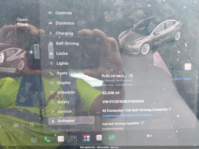 5YJ3E1EB8JF099393 Tesla Model 3 Long Range/performance