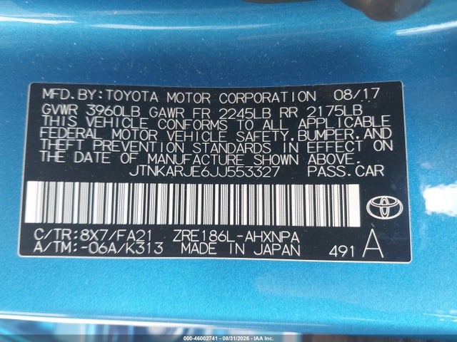 Toyota COROLLA IM 2018 JTNKARJE6JJ553327 Image 9