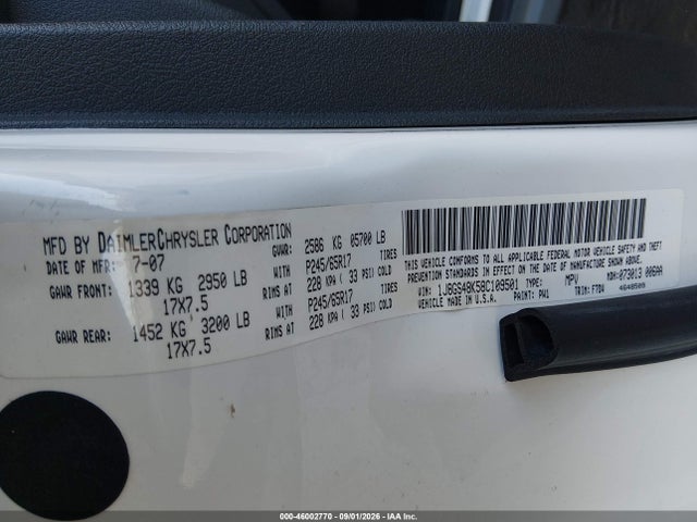 Aukcja sprzedaży 2008 Jeep Grand Cherokee Laredo, vin: 1J8GS48K58C109501, numer aukcji: 46002770