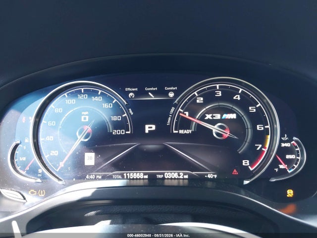 Продаж на аукціоні авто 2020 Bmw X3 M Competition, vin: 5YMTS0C09LLT11133, номер лоту: 46002948