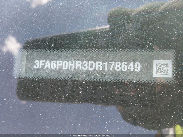 2013 Ford Fusion Se მანქანა იყიდება აუქციონზე, vin: 3FA6P0HR3DR178649, აუქციონის ნომერი: 46003022