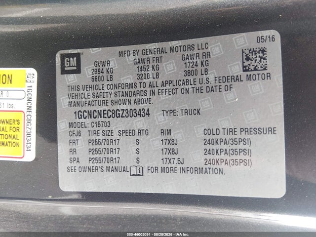 Chevrolet Silverado 1500 Ls 2016 1GCNCNEC8GZ303434 Image 9