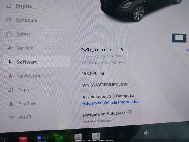 Продаж на аукціоні авто 2018 Tesla Model 3 Long Range/performance, vin: 5YJ3E1EB2JF112896, номер лоту: 46003473