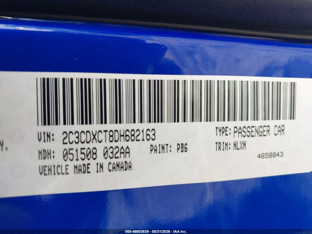 Продажа на аукционе авто 2013 Dodge Charger Road/track, vin: 2C3CDXCT8DH682163, номер лота: 46003539