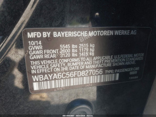 BMW 740I 2015 WBAYA6C56FD827056 Image 9