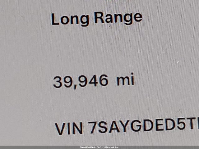 7SAYGDED5TF539112 Tesla Model Y