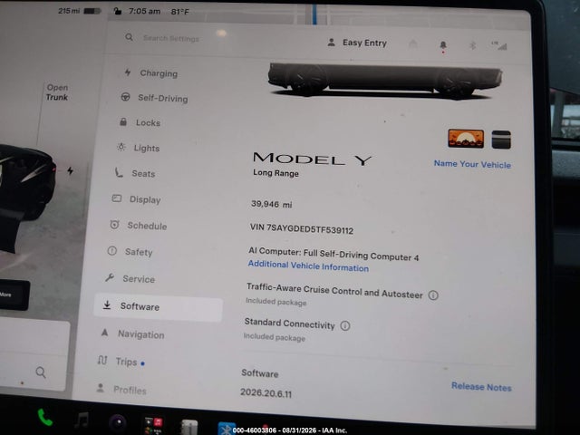 7SAYGDED5TF539112 Tesla Model Y
