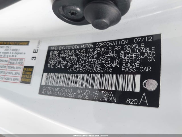 Продажа на аукционе авто 2013 Scion Tc, vin: JTKJF5C77D3052716, номер лота: 46003808