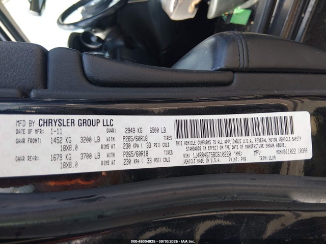 Aukcja sprzedaży 2011 Jeep Grand Cherokee Laredo, vin: 1J4RR4GT5BC610220, numer aukcji: 46004025