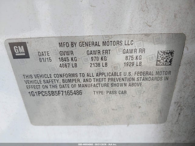 Chevrolet Cruze 1lt Auto 2015 1G1PC5SB5F7165486 Image 9