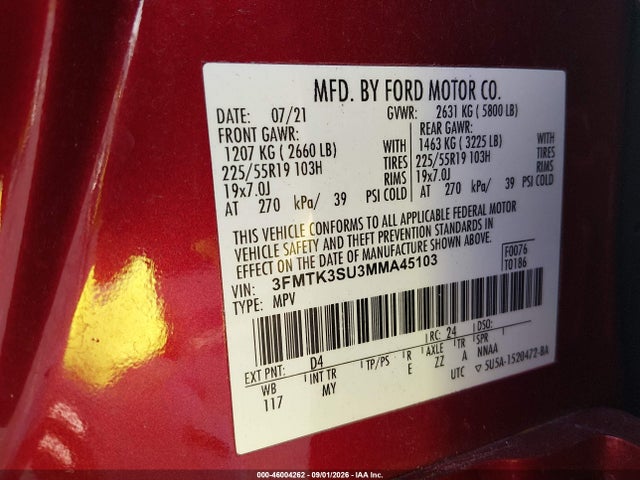 Ford Mustang Mach-e Premium 2021 3FMTK3SU3MMA45103 Image 9