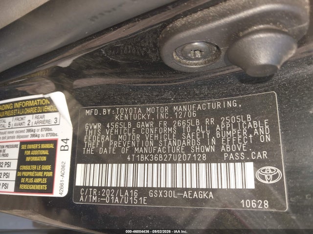 Продаж на аукціоні авто 2007 Toyota Avalon Xls, vin: 4T1BK36B27U207128, номер лоту: 46004436