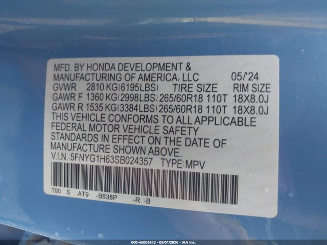 Honda Pilot Trailsport 2025 5FNYG1H63SB024357 Image 9